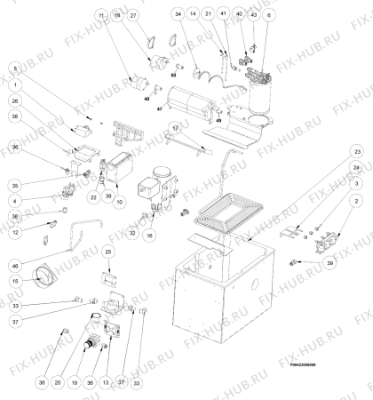 Взрыв-схема комплектующей Aeg Electrolux PWE9039-M - Схема узла Section 2